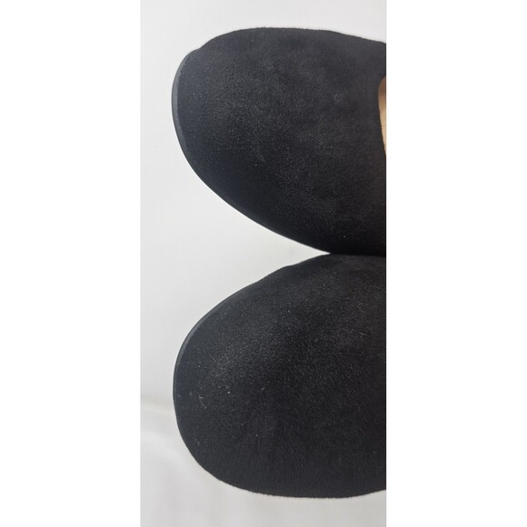Naturalizer Sz 9.5M Black Faux Suede Round Toe Block Heels Donelle Pumps Comfort - Picture 2 of 11